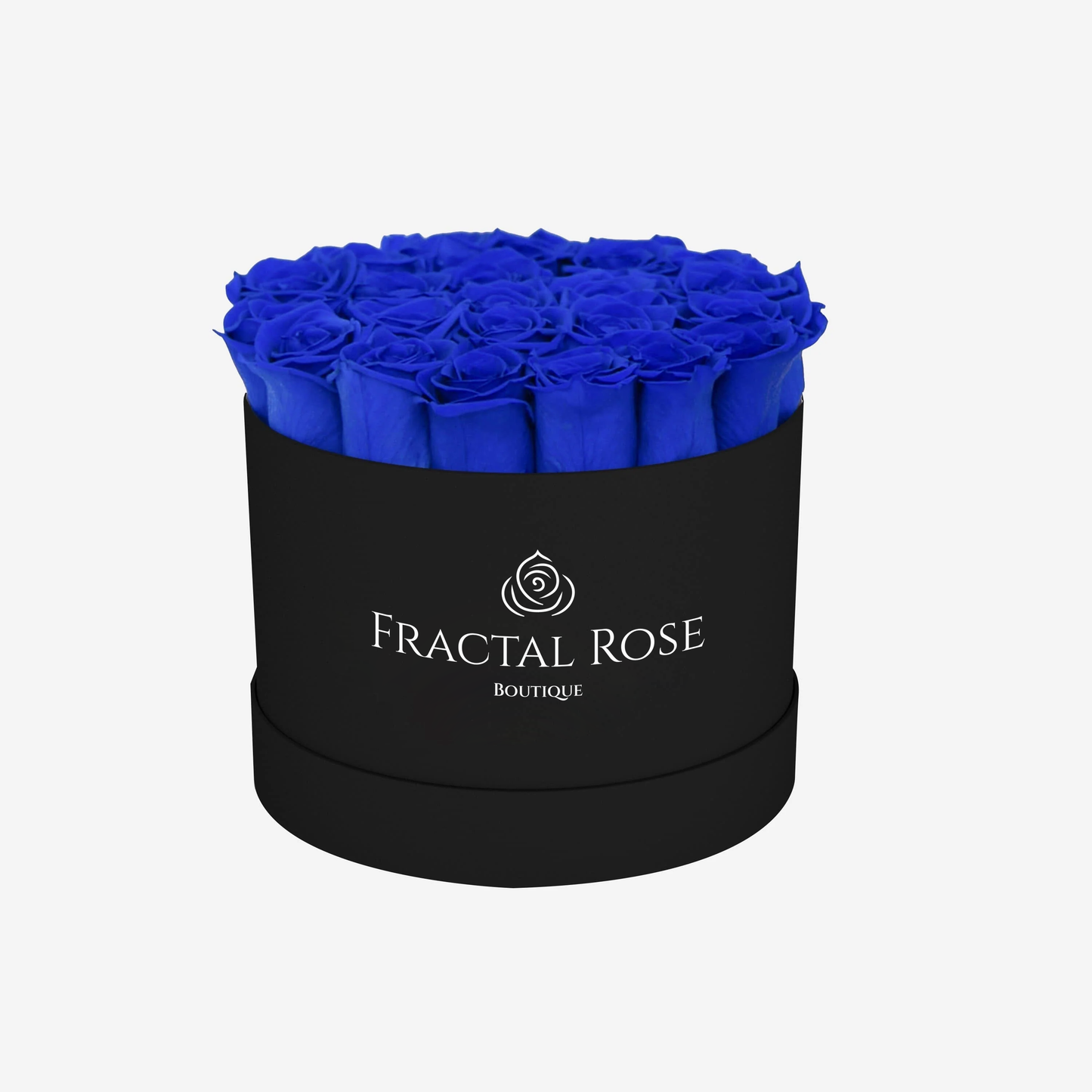 Blue Preserved rose in round box - Deluxe Round Box collection - Luxury eternal roses