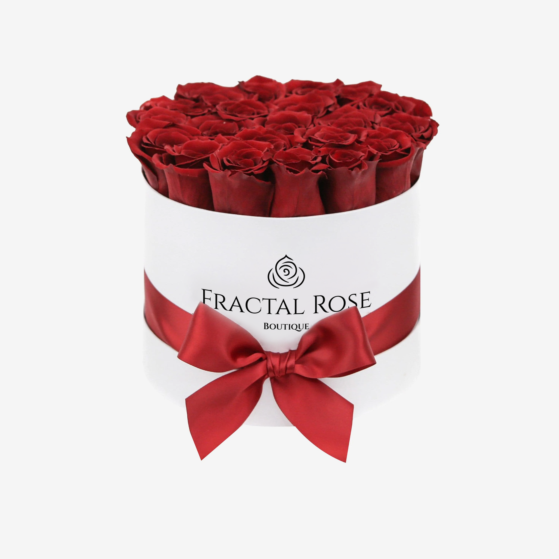 Red Preserved rose in round box - Deluxe Round Box collection - Luxury eternal roses