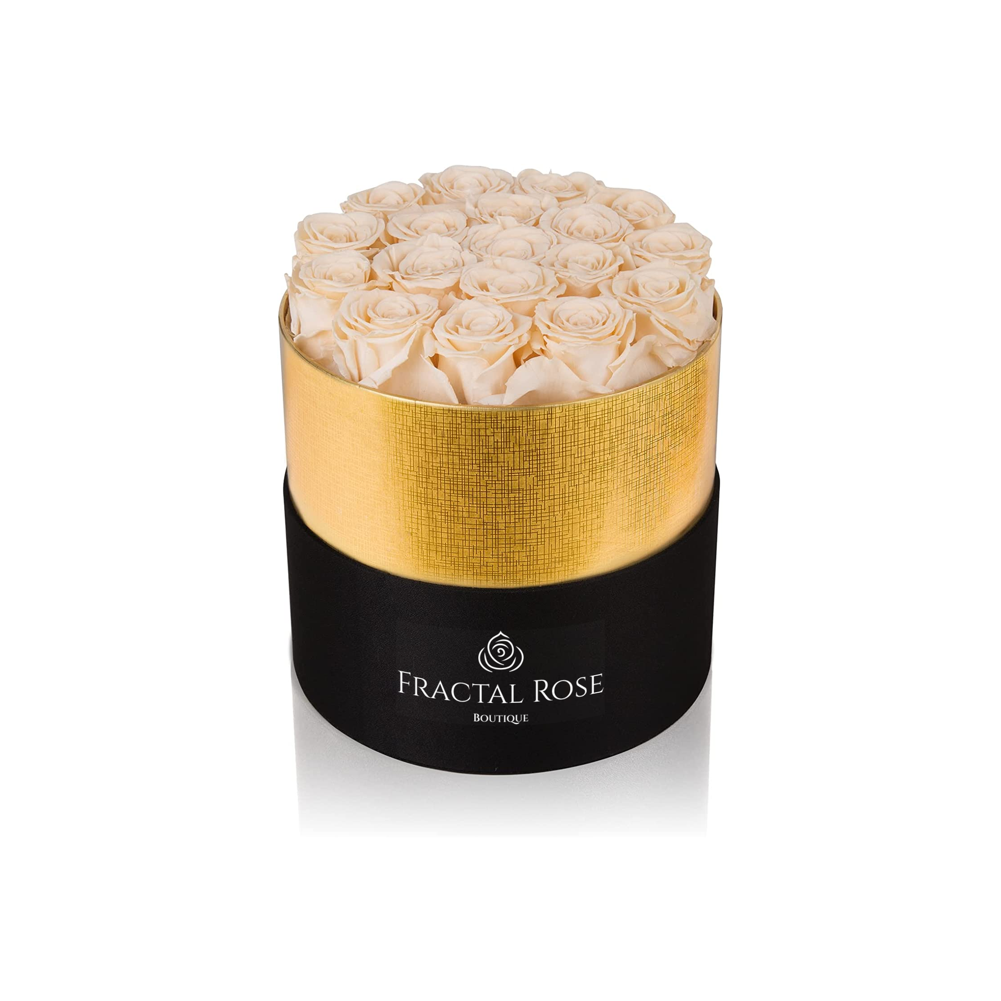 Shop Preserved Roses for Sale - Luxury Eternal Roses - Fractal Rose Collection - Gold Edge Box - Exquisite Floral Arrangements