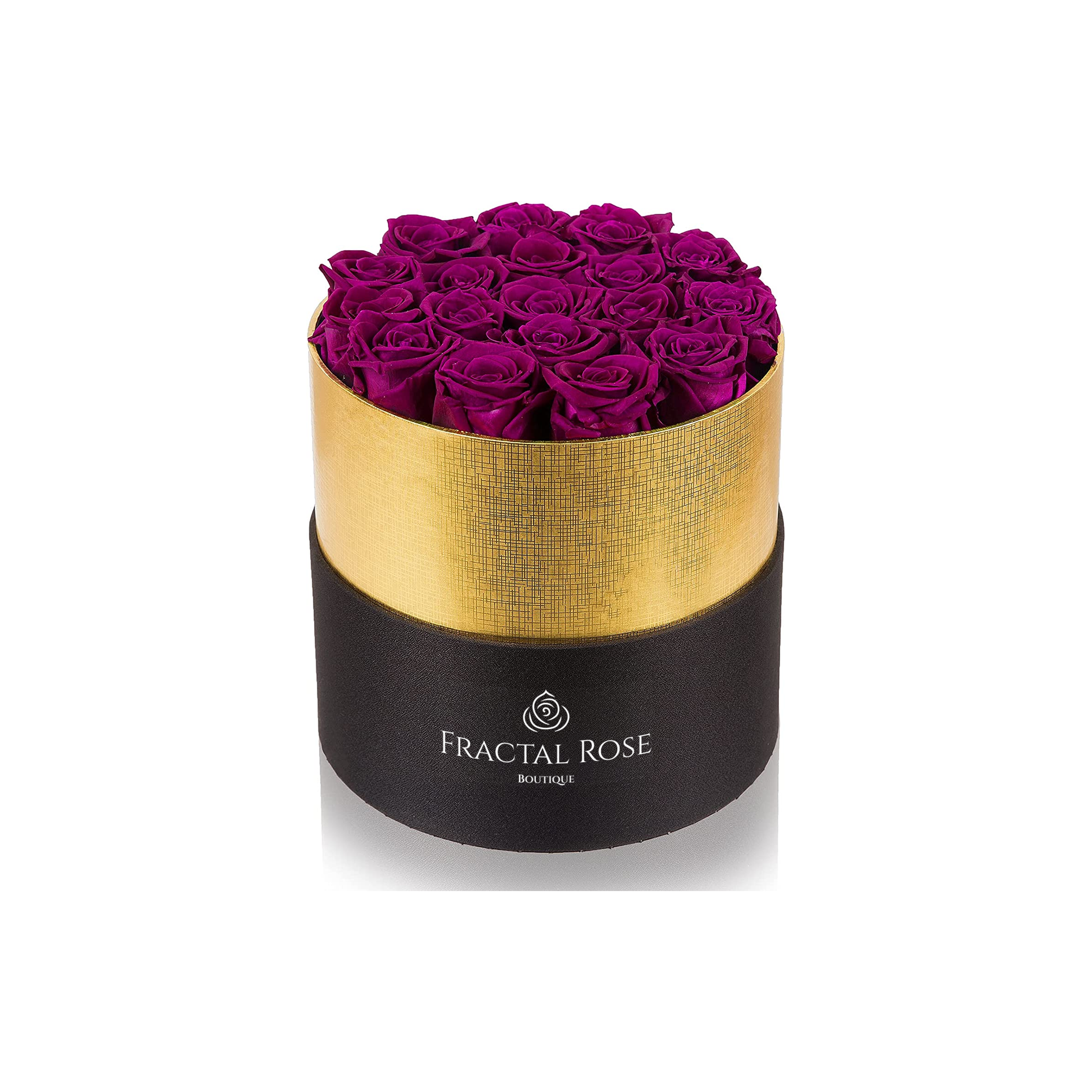 Shop Preserved Roses for Sale - Luxury Eternal Roses - Fractal Rose Collection - Gold Edge Box - Exquisite Floral Arrangements