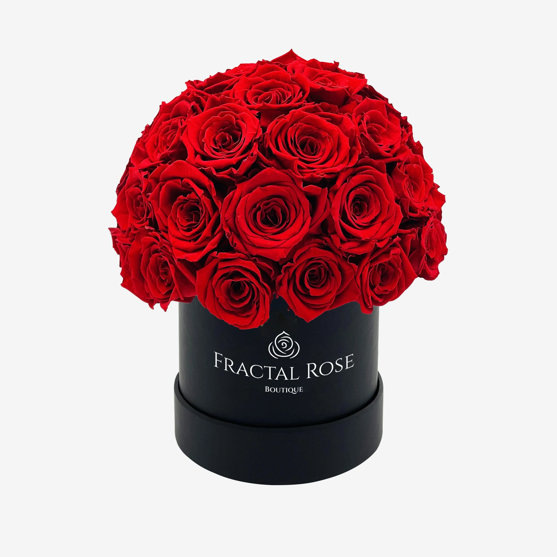 Le Majestic - Luxury Preserved Roses - Circular Box - 20-25 Roses - Elegance and Grandeur - Opulent Floral Arrangement - Fractal Rose Collection