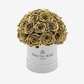 Le Majestic White Box - Luxury Preserved Roses - Circular Box - 20-25 Eternal Roses - Elegance and Grandeur - Opulent Floral Arrangement - Fractal Rose Collection