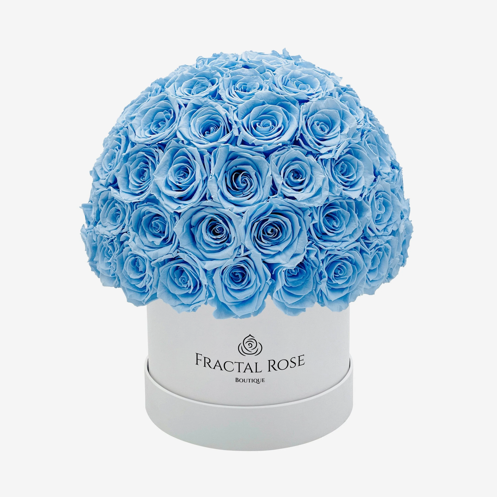 Le Majestic Grand - Luxury Preserved Roses - Circular Box - 50 Eternal Roses - Elegance and Grandeur - Opulent Floral Arrangement - Fractal Rose Collection