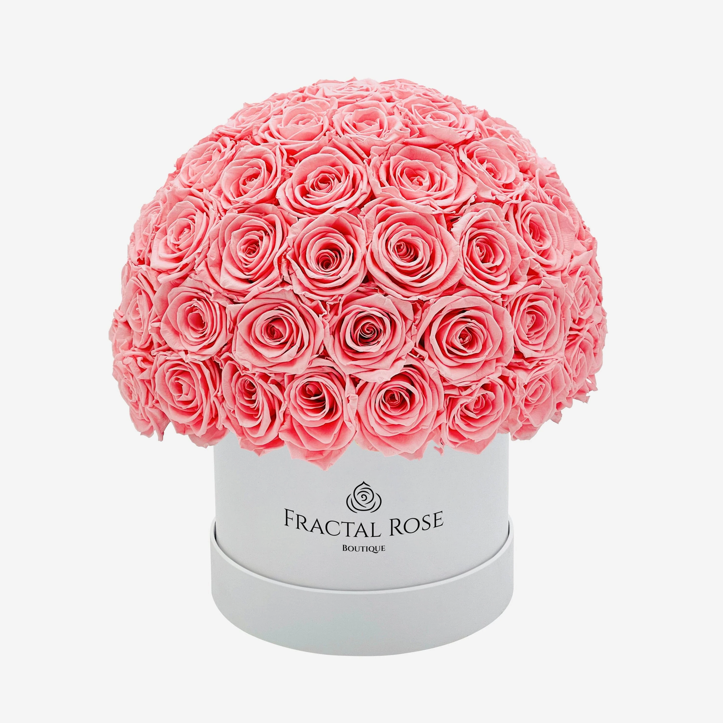 Le Majestic Grand - Luxury Preserved Roses - Circular Box - 50 Eternal Roses - Elegance and Grandeur - Opulent Floral Arrangement - Fractal Rose Collection