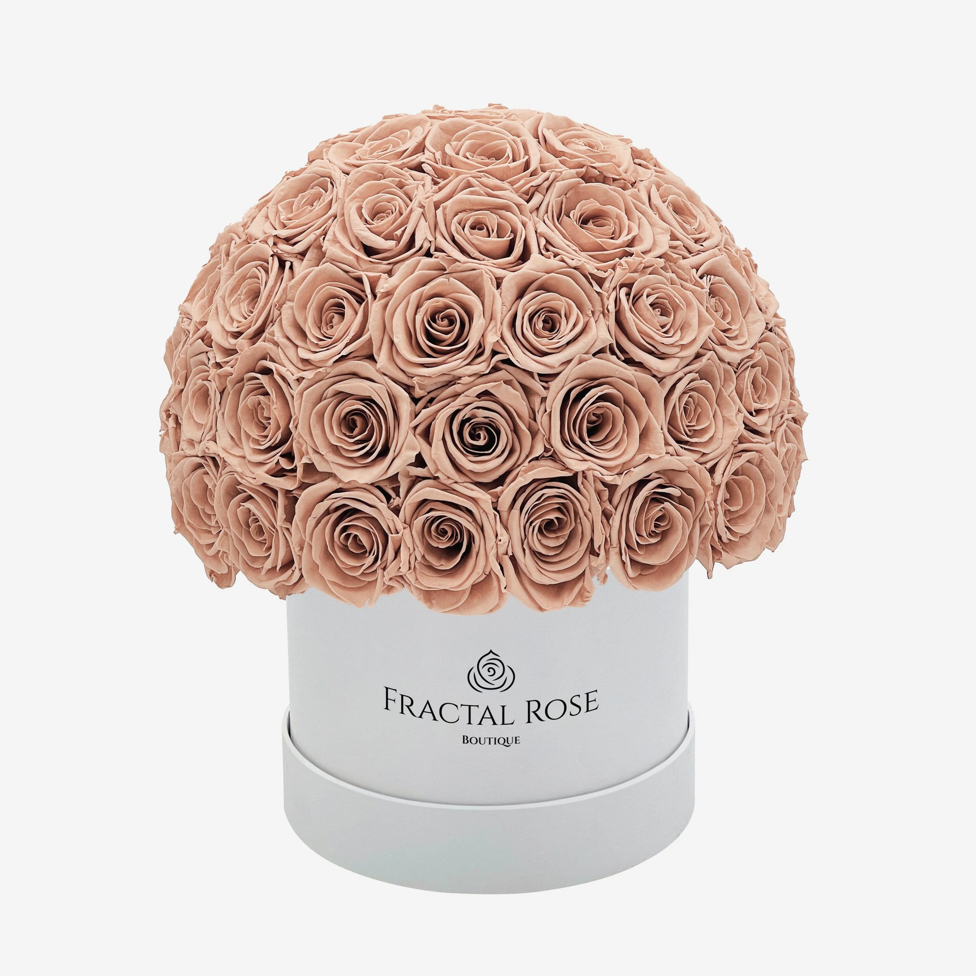 Le Majestic Grand - Luxury Preserved Roses - Circular Box - 50 Eternal Roses - Elegance and Grandeur - Opulent Floral Arrangement - Fractal Rose Collection