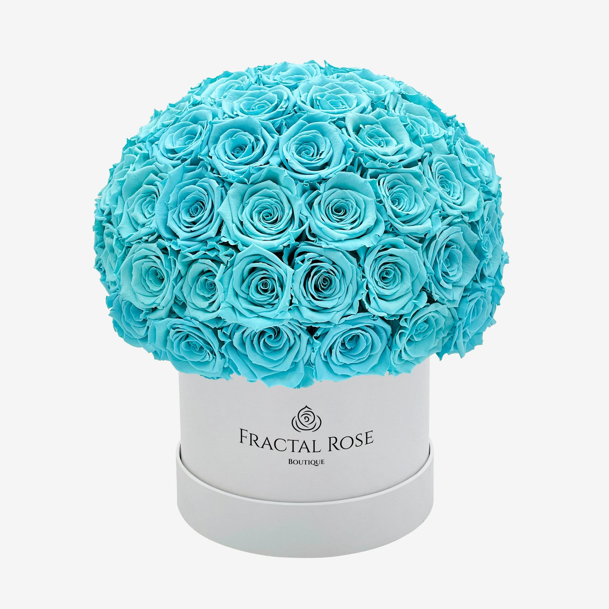 Le Majestic Grand - Luxury Preserved Roses - Circular Box - 50 Eternal Roses - Elegance and Grandeur - Opulent Floral Arrangement - Fractal Rose Collection